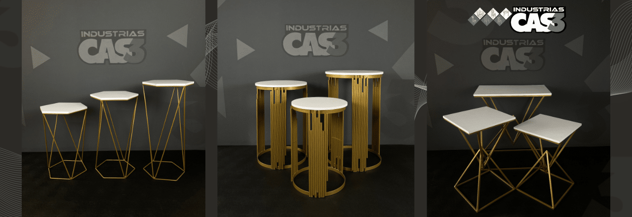 Cilindros o mesas de Metal para Postres