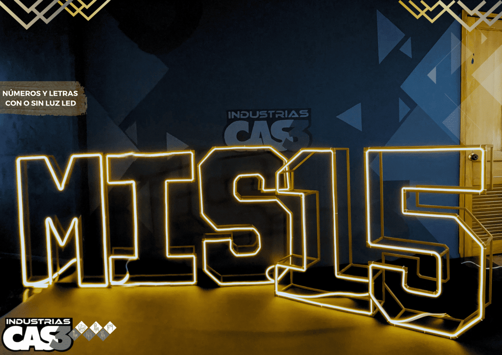 Letras con luz LED